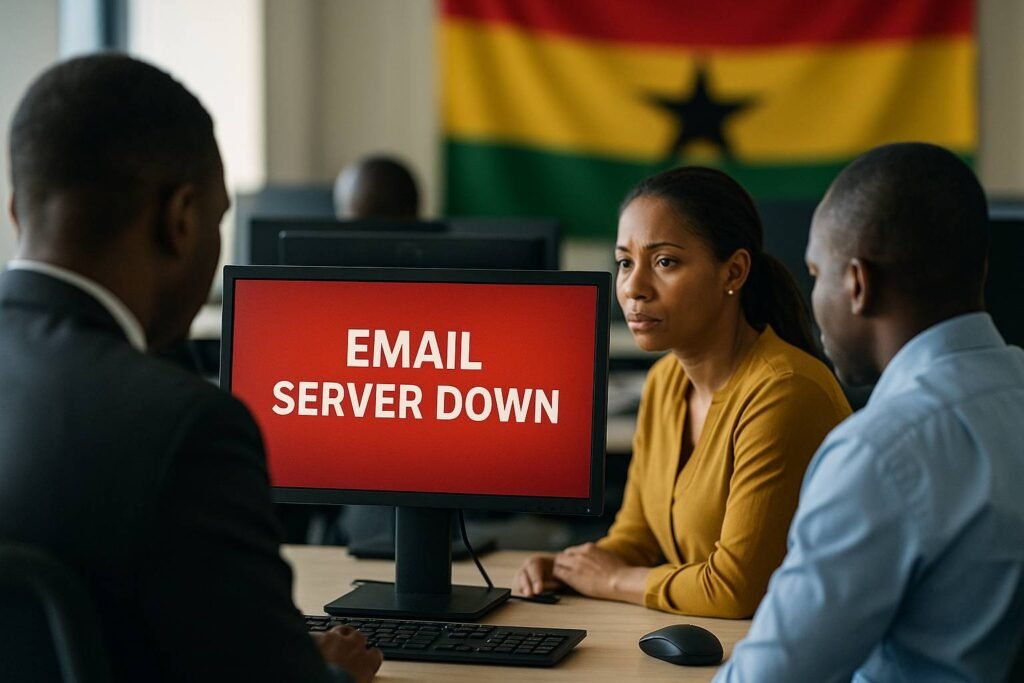 Government Email Outage disrupts Ghana’s .gov.gh domain as workers face blank screens in offices