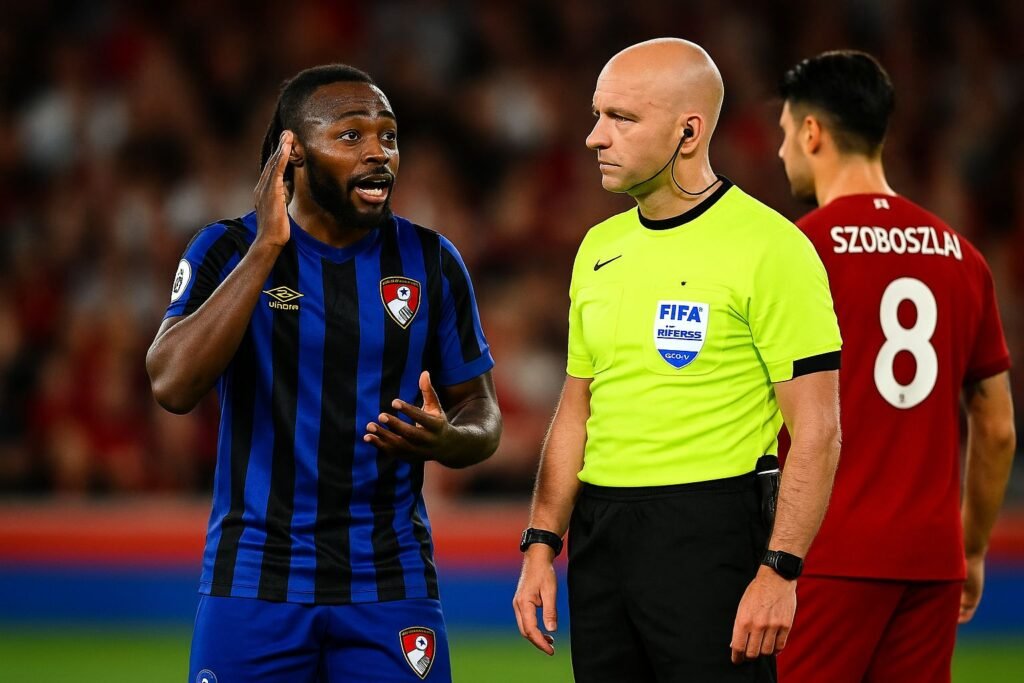 Premier League Racist Abuse reported by Semenyo to referee during Liverpool match