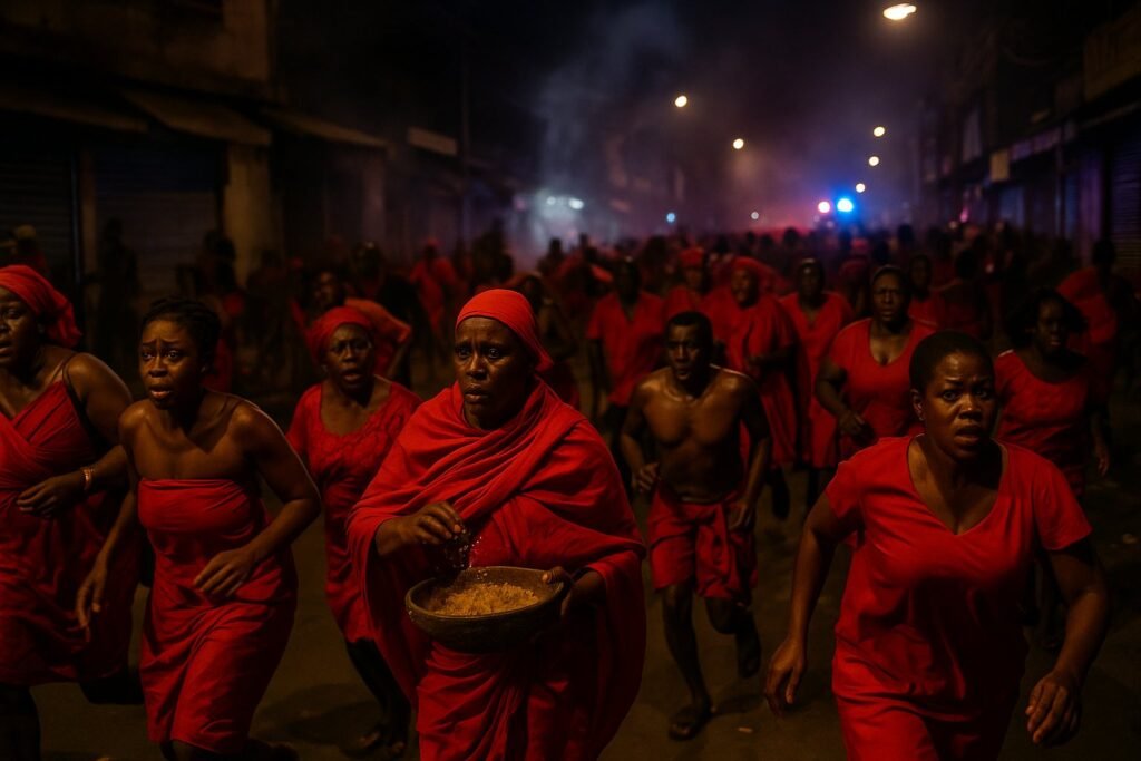Sowutuom Homowo Clash: Festival crowd fleeing in panic after gunshot disturbance