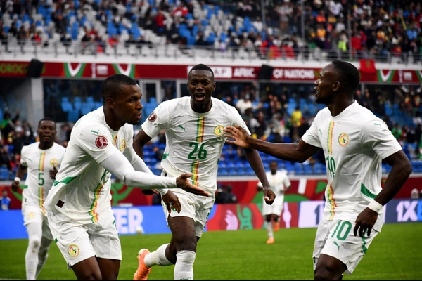 AFCON 2025 Senegal vs Botswana as Senegal players celebrate during their 3–0 Group D victory in Tangier, Morocco