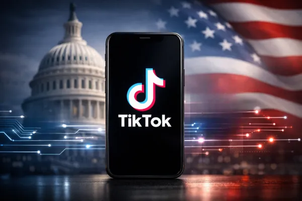 TikTok US Deal Smartphone Capitol Background