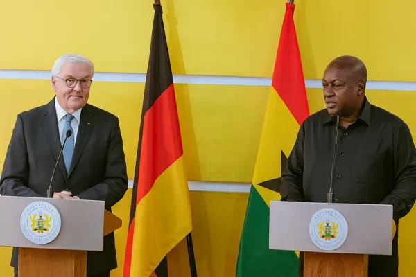 Germany pledges GH¢823m to Ghana as both leaders address the media at Jubilee House during a bilateral cooperation announcement.