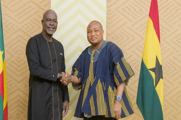 Ghana Grenada Pact Strengthens Diplomatic and Health Cooperation Ghana Grenada pact handshake between foreign ministers during official meeting in Accra