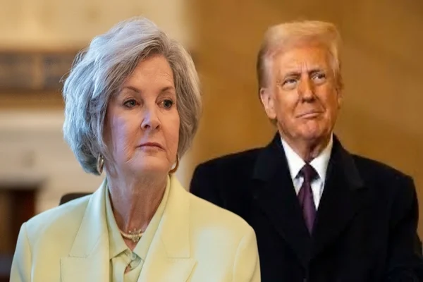 Susie Wiles Trump interview image showing White House Chief of Staff Susie Wiles standing alongside President Donald Trump during an official appearance