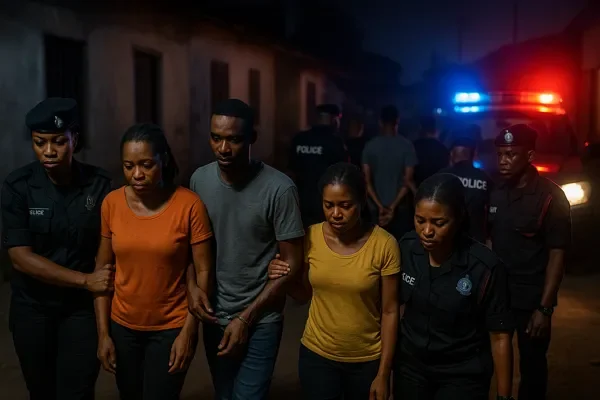 Police Rescue Seven Nigerians Night Raid in Ashaiman Police Rescue Seven Nigerians — Ghana Police conduct night raid in Ashaiman, freeing victims and arresting traffickers