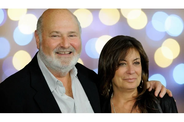 Rob Reiner Murder Investigation portrait of filmmaker Rob Reiner standing with his wife Michele Singer Reiner before their deaths in the Brentwood homicide case under LAPD investigation.