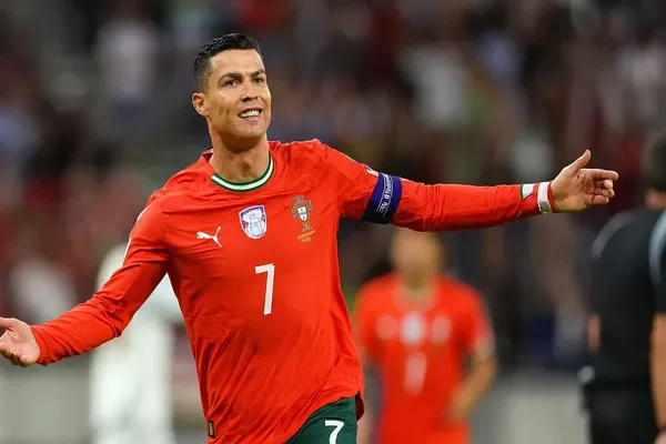 Ronaldo billionaire milestone celebration in Portugal national team Ronaldo billionaire milestone – Cristiano Ronaldo celebrates in Portugal jersey after scoring